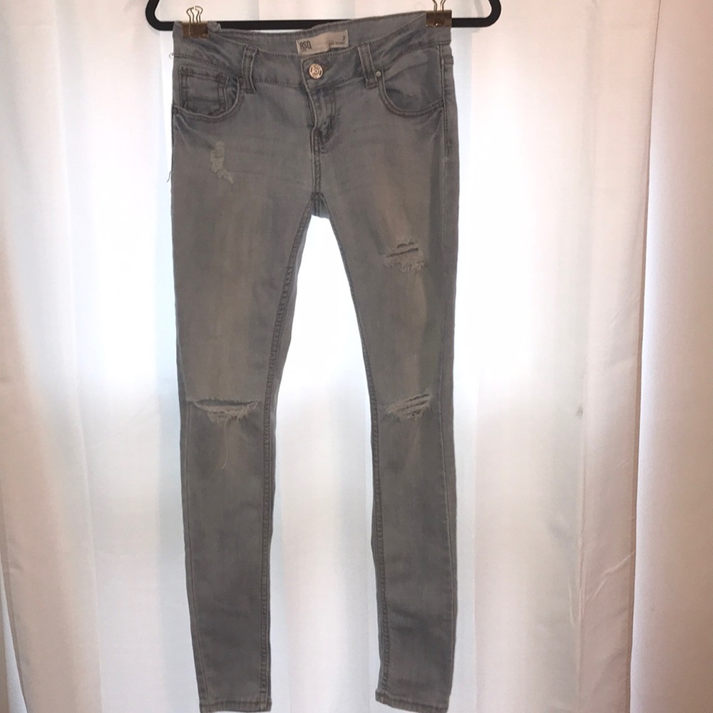 Light Light washed Ripped skinny jeans